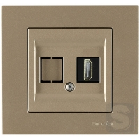 Розетка HDMI Arvia Electric KAREN Титан (20 05 2000 250)